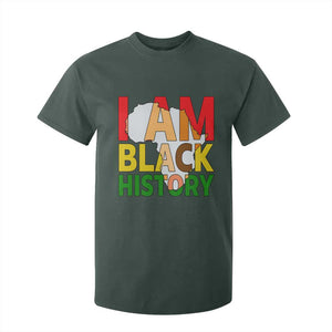 Black History Month African American T Shirt For Kid I Am Black History TS14 Dark Forest Green Print Your Wear
