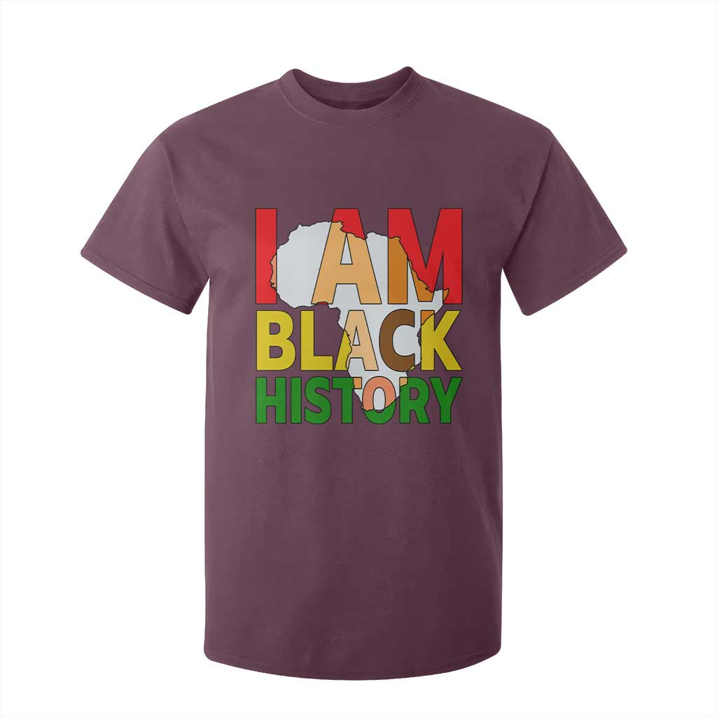 Black History Month African American T Shirt For Kid I Am Black History TS14 Maroon Print Your Wear