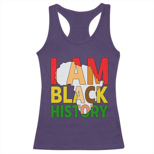 Black History Month African American Racerback Tank Top I Am Black History TS14 Purple Print Your Wear