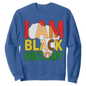 Black History Month African American Sweatshirt I Am Black History TS14 Royal Blue Print Your Wear