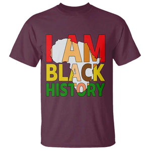Black History Month African American T Shirt I Am Black History TS14 Maroon Print Your Wear