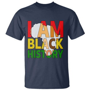 Black History Month African American T Shirt I Am Black History TS14 Navy Print Your Wear
