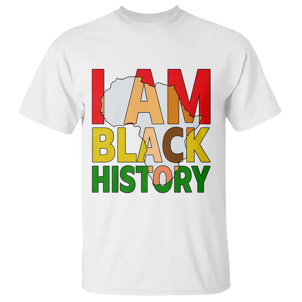 Black History Month African American T Shirt I Am Black History TS14 White Print Your Wear