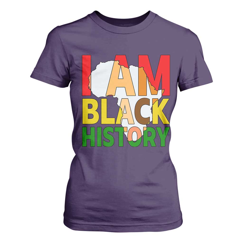 Black History Month African American T Shirt For Women I Am Black History TS14 Purple Print Your Wear
