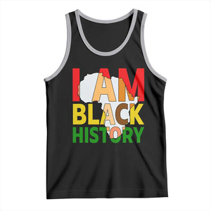 Black History Month African American Tank Top I Am Black History TS14 Black Athletic Heather Print Your Wear