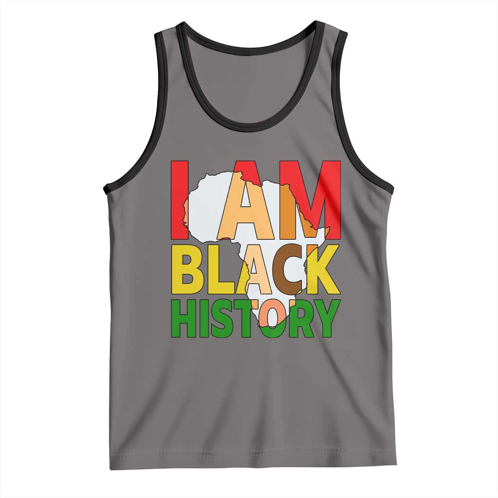 Black History Month African American Tank Top I Am Black History TS14 Deep Heather Black Print Your Wear