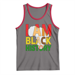Black History Month African American Tank Top I Am Black History TS14 Deep Heather Red Print Your Wear