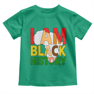Black History Month African American Toddler T Shirt I Am Black History TS14 Irish Green Print Your Wear