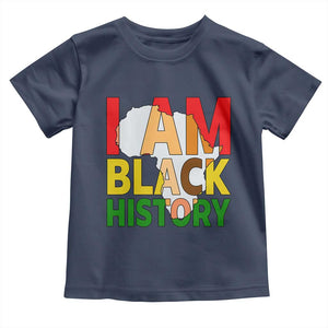 Black History Month African American Toddler T Shirt I Am Black History TS14 Navy Print Your Wear