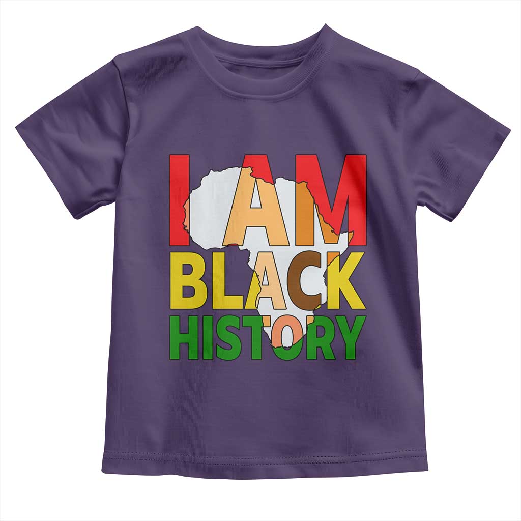 Black History Month African American Toddler T Shirt I Am Black History TS14 Purple Print Your Wear