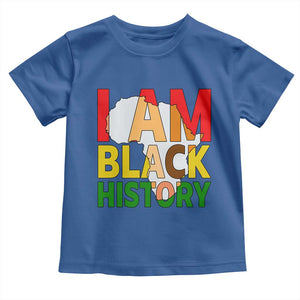 Black History Month African American Toddler T Shirt I Am Black History TS14 Royal Blue Print Your Wear