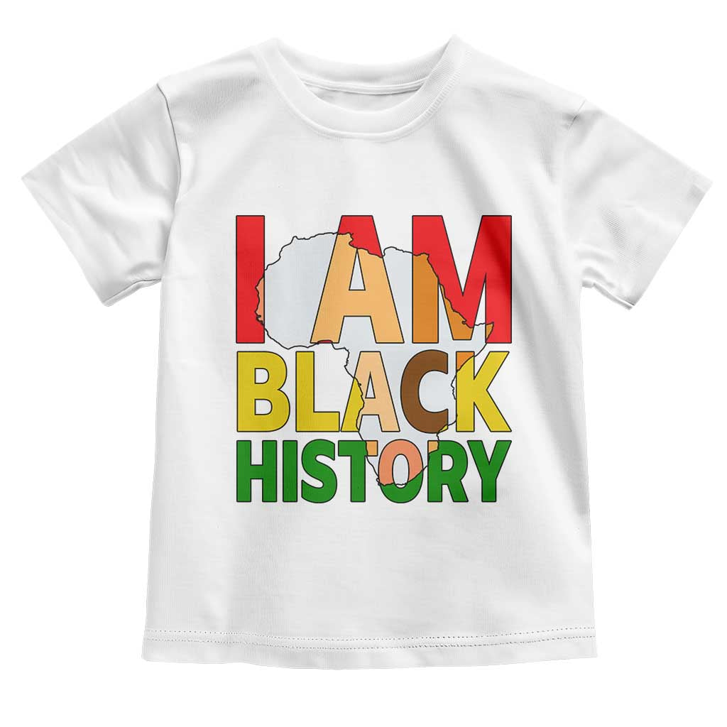 Black History Month African American Toddler T Shirt I Am Black History TS14 White Print Your Wear