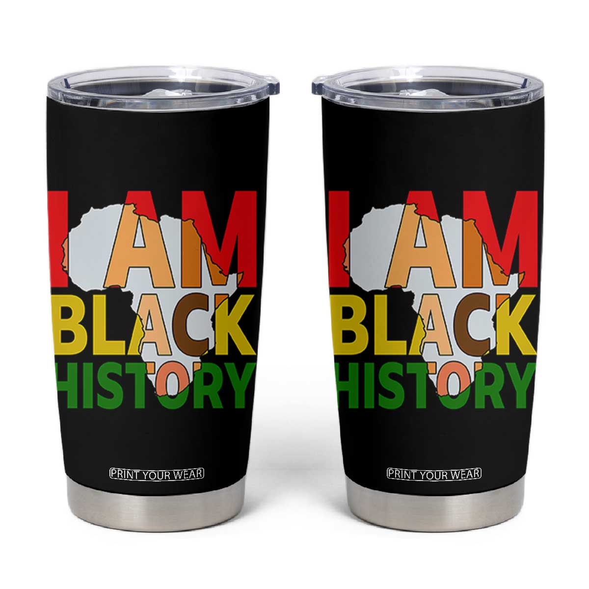 Black History Month African American Tumbler Cup I Am Black History TS14 Black Print Your Wear