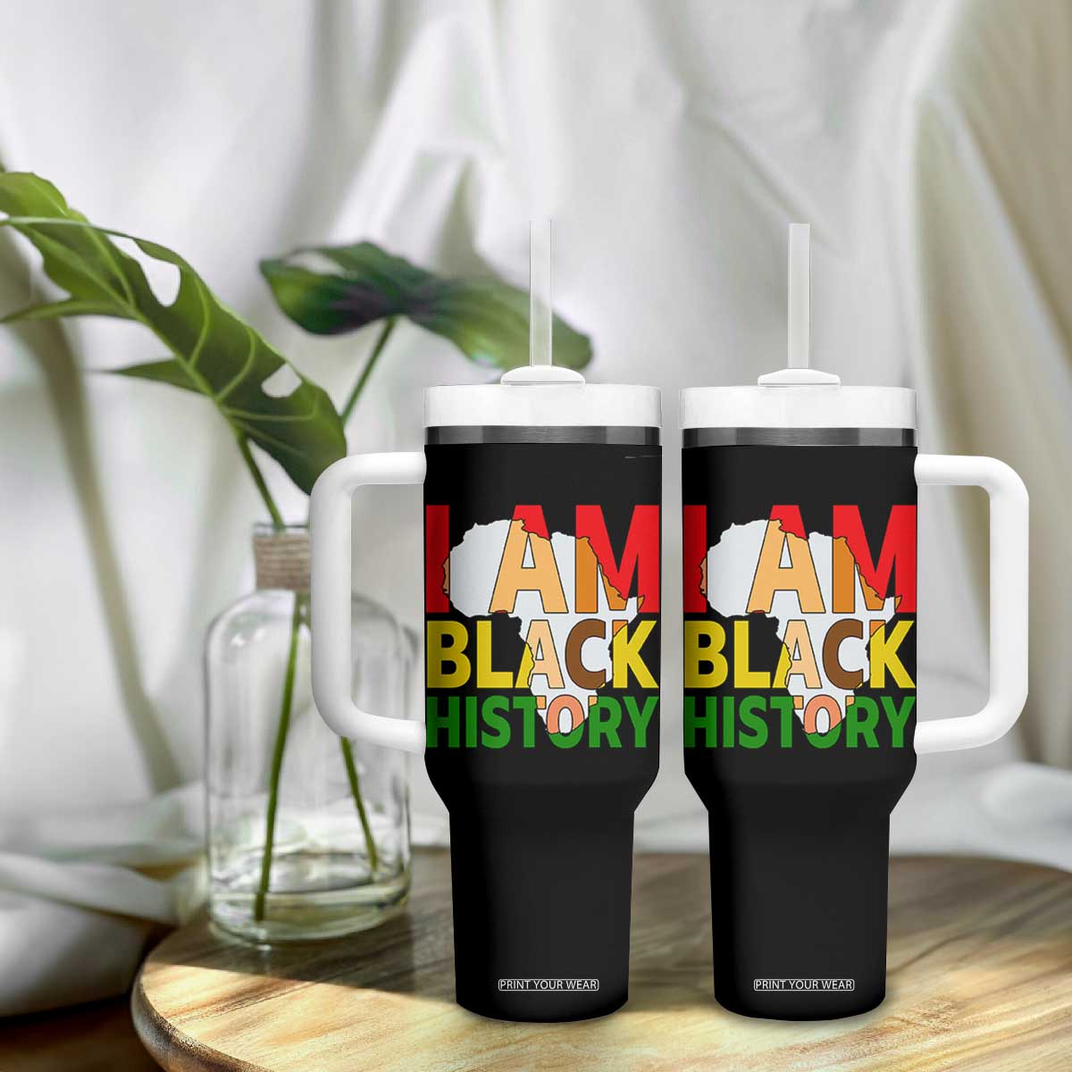 Black History Month African American Tumbler With Handle I Am Black History TS14 Print Your Wear