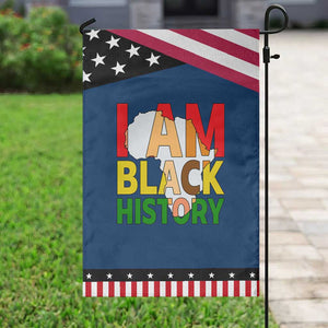 Black History Month African American Garden Flag I Am Black History TS14 Classic Blue Black Print Your Wear