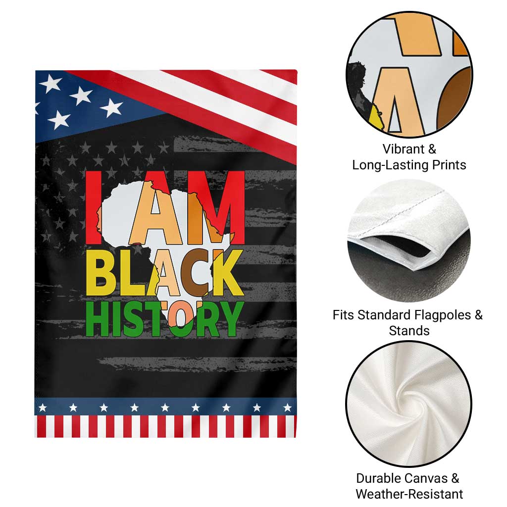 Black History Month African American Garden Flag I Am Black History TS14 Print Your Wear