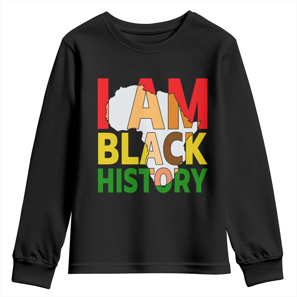 Black History Month African American Youth Sweatshirt I Am Black History TS14 Black Print Your Wear