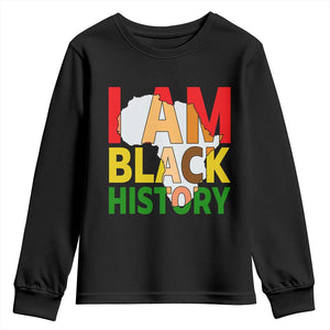 Black History Month African American Youth Sweatshirt I Am Black History TS14 Black Print Your Wear