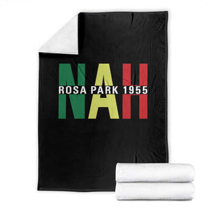 Nah Rosa Parks Quote Throw Blanket Black Movement Protest TS14 Black Print Your Wear