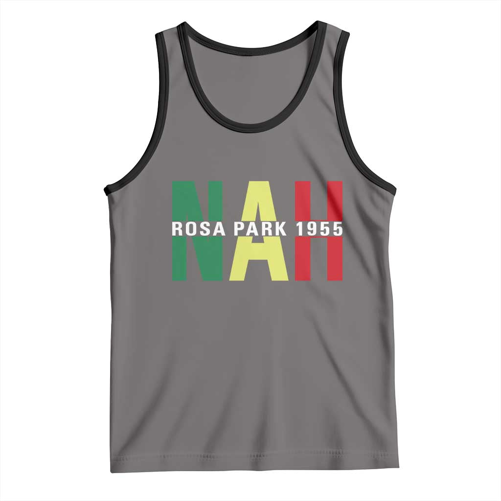 Nah Rosa Parks Quote Tank Top Black Movement Protest TS14 Deep Heather Black Print Your Wear