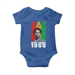 Nah Rosa Parks Quote Baby Onesie Civil Rights African American TS14 Royal Blue Print Your Wear