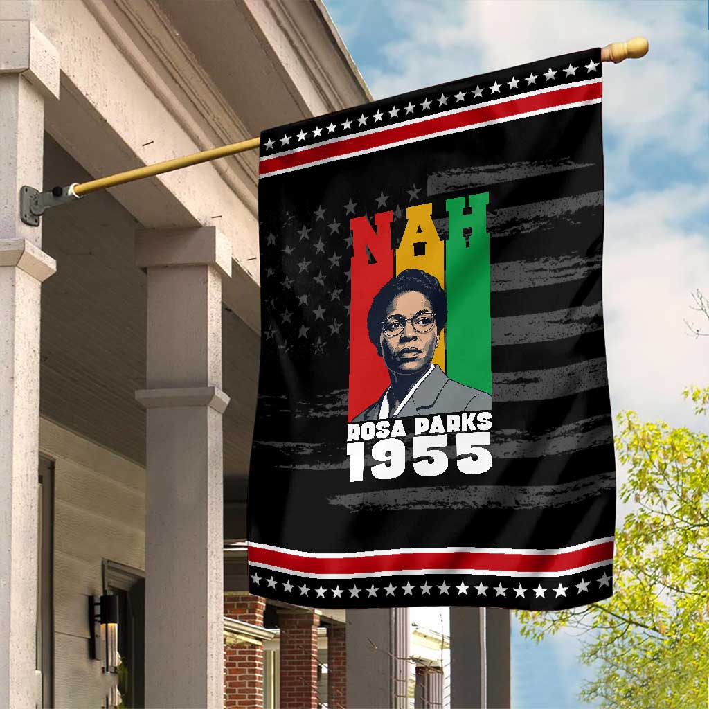 Nah Rosa Parks Quote Garden Flag Civil Rights African American TS14 Distressed Black Red Print Your Wear