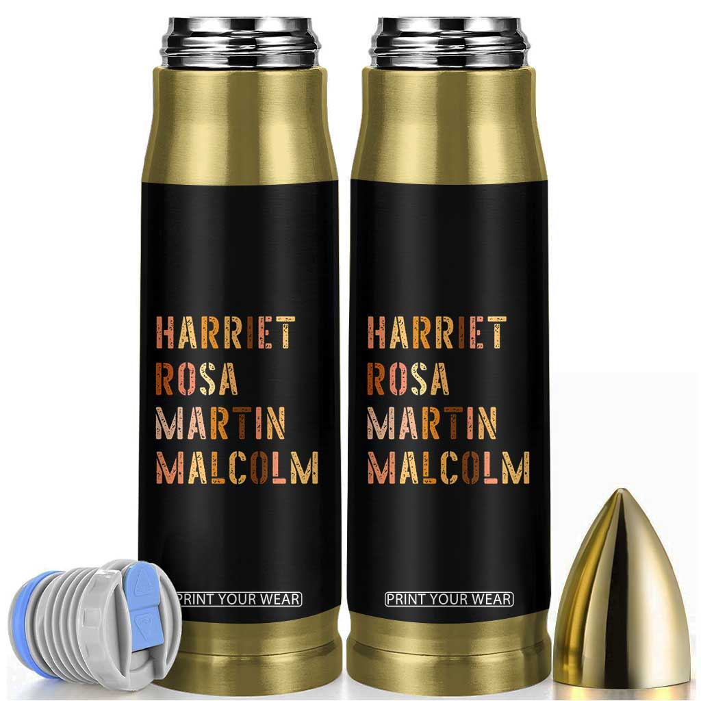 Black History Leaders Bullet Tumbler Harriet Rosa Martin Malcolm TS14 Black Print Your Wear