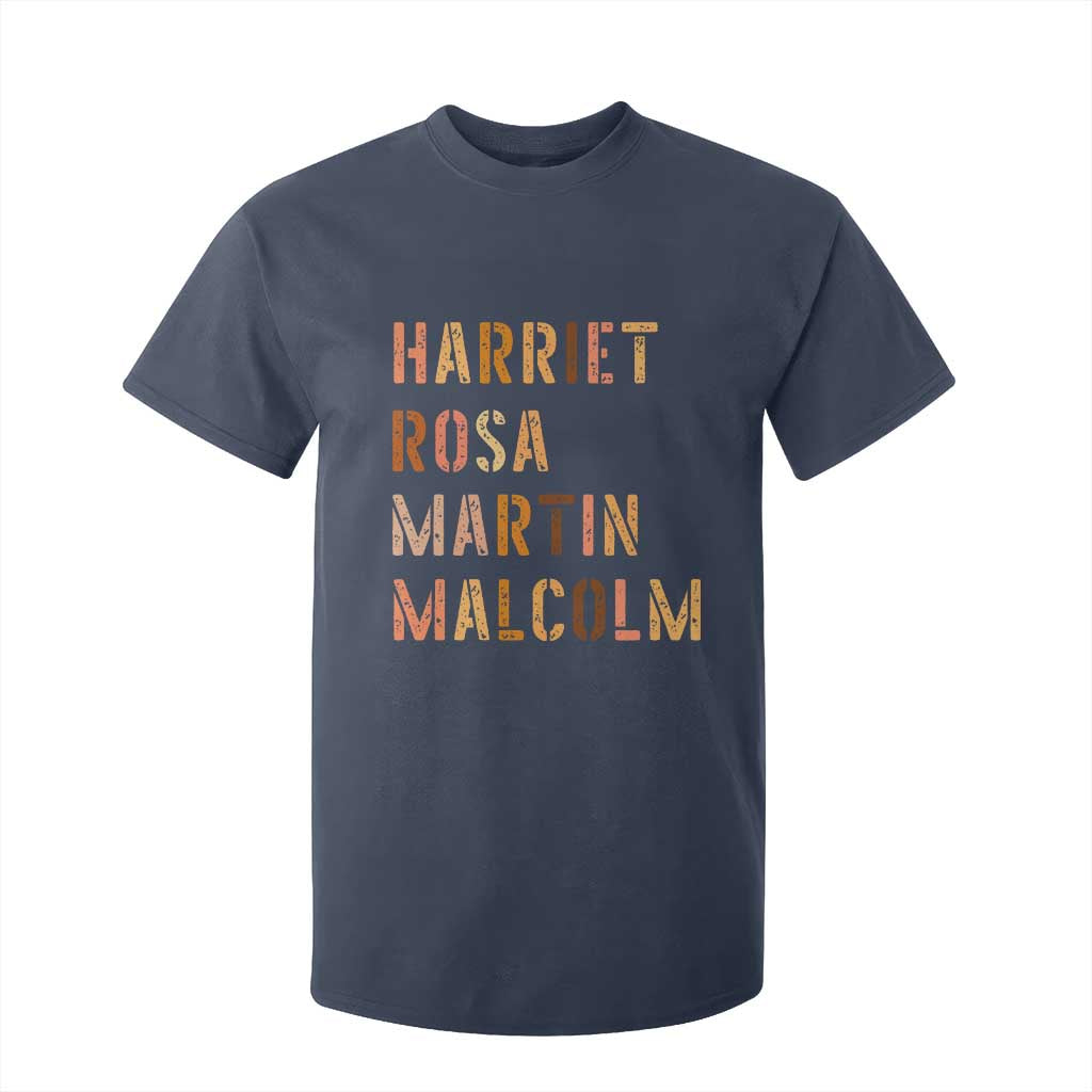 Black History Leaders T Shirt For Kid Harriet Rosa Martin Malcolm TS14 Navy Print Your Wear