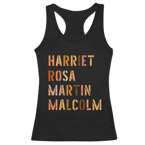 Black History Leaders Racerback Tank Top Harriet Rosa Martin Malcolm TS14 Black Print Your Wear