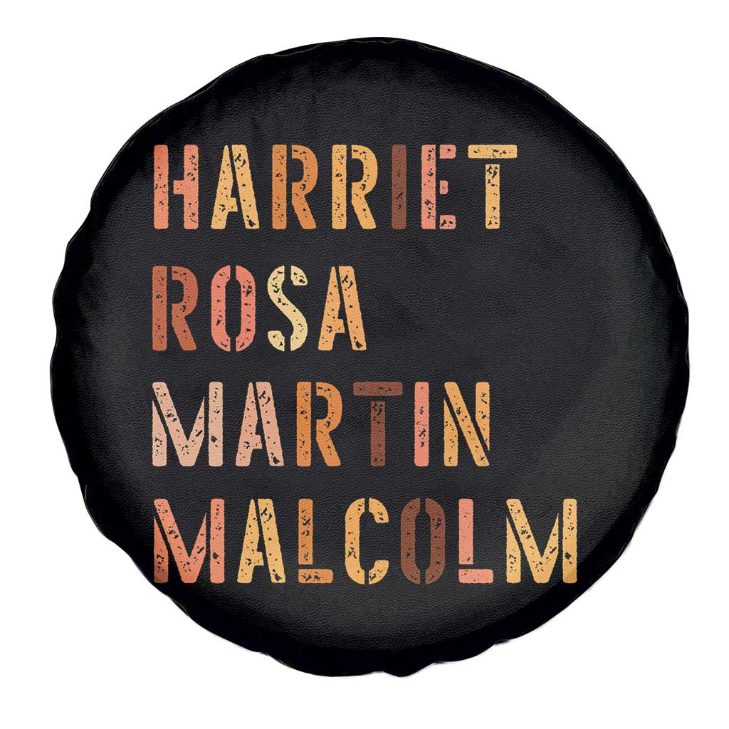 Black History Leaders Spare Tire Cover Harriet Rosa Martin Malcolm TS14 Print Your Wear