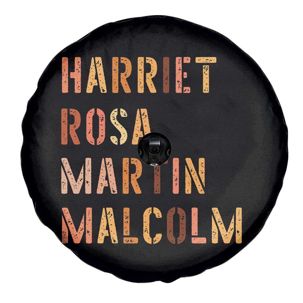 Black History Leaders Spare Tire Cover Harriet Rosa Martin Malcolm TS14 Print Your Wear