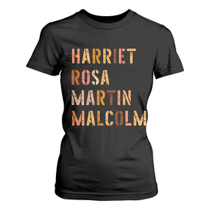 Black History Leaders T Shirt For Women Harriet Rosa Martin Malcolm TS14 Black Print Your Wear