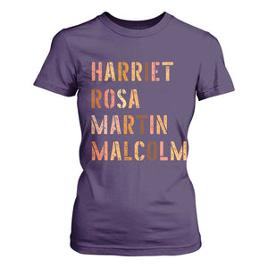 Black History Leaders T Shirt For Women Harriet Rosa Martin Malcolm TS14 Purple Print Your Wear