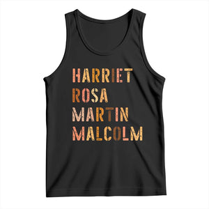 Black History Leaders Tank Top Harriet Rosa Martin Malcolm TS14 Black Print Your Wear