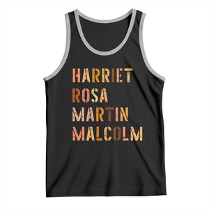 Black History Leaders Tank Top Harriet Rosa Martin Malcolm TS14 Black Athletic Heather Print Your Wear