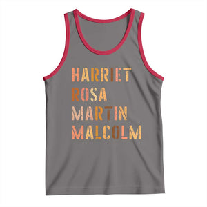 Black History Leaders Tank Top Harriet Rosa Martin Malcolm TS14 Deep Heather Red Print Your Wear