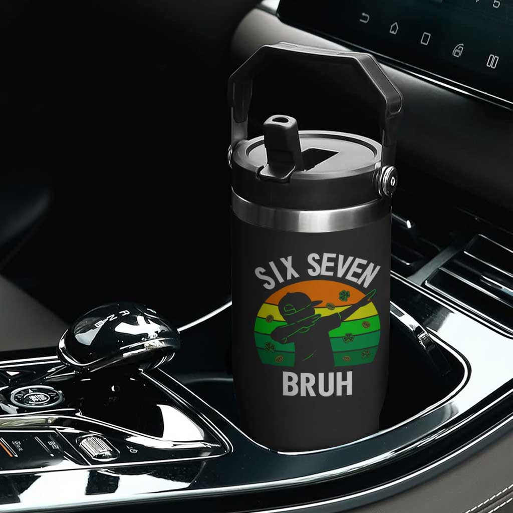 67 Bruh St Patricks Day Flip Straw Tumbler Funny Six Seven Boys Kids Dabbing Meme TS14 Print Your Wear