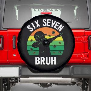 67 Bruh St Patricks Day Spare Tire Cover Funny Six Seven Boys Kids Dabbing Meme TS14 Black Print Your Wear