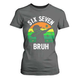 67 Bruh St Patricks Day T Shirt For Women Funny Six Seven Boys Kids Dabbing Meme TS14 Dark Heather Print Your Wear