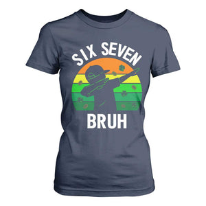 67 Bruh St Patricks Day T Shirt For Women Funny Six Seven Boys Kids Dabbing Meme TS14 Navy Print Your Wear