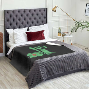 67 Bruh St Patricks Day Throw Blanket Funny Six Seven Shamrock Meme TS14 Print Your Wear