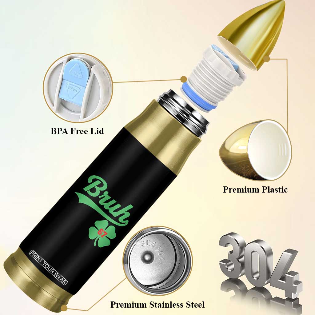 67 Bruh St Patricks Day Bullet Tumbler Funny Six Seven Shamrock Meme TS14 Print Your Wear