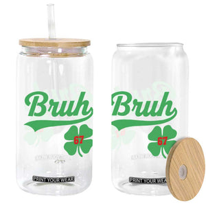 67 Bruh St Patricks Day Glass Can Funny Six Seven Shamrock Meme TS14 Print Your Wear