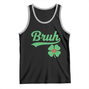 67 Bruh St Patricks Day Tank Top Funny Six Seven Shamrock Meme TS14 Black Athletic Heather Print Your Wear