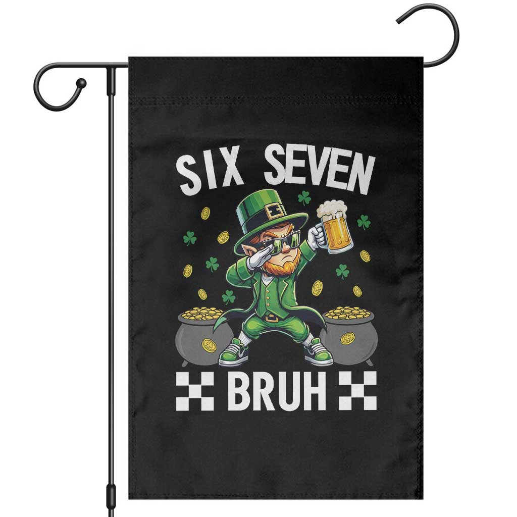 67 Bruh St Patricks Day Garden Flag Funny Six Seven Leprechaun Bruh Meme TS14 Black Print Your Wear