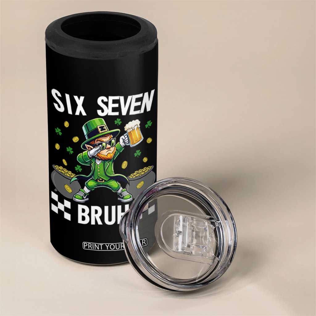 67 Bruh St Patricks Day 4 in 1 Can Cooler Tumbler Funny Six Seven Leprechaun Bruh Meme TS14 Print Your Wear