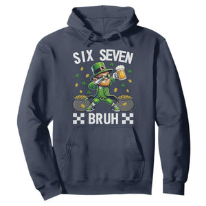 67 Bruh St Patricks Day Hoodie Funny Six Seven Leprechaun Bruh Meme TS14 Navy Print Your Wear
