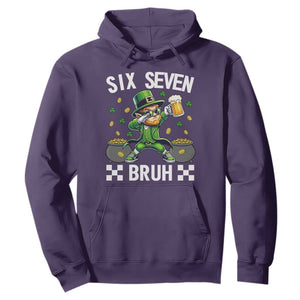 67 Bruh St Patricks Day Hoodie Funny Six Seven Leprechaun Bruh Meme TS14 Purple Print Your Wear
