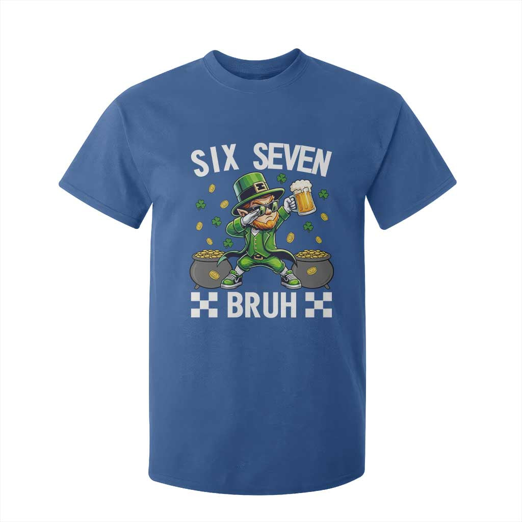 67 Bruh St Patricks Day T Shirt For Kid Funny Six Seven Leprechaun Bruh Meme TS14 Royal Blue Print Your Wear