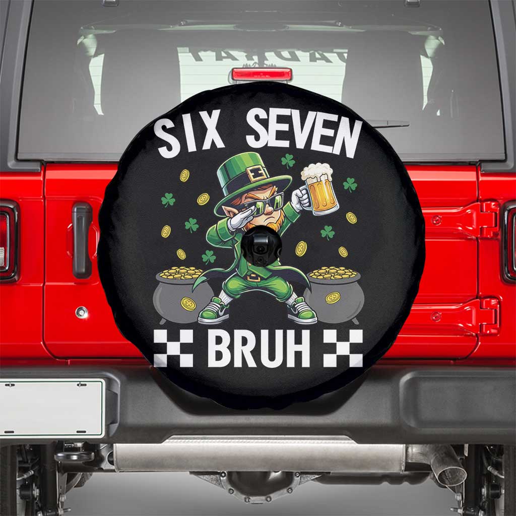 67 Bruh St Patricks Day Spare Tire Cover Funny Six Seven Leprechaun Bruh Meme TS14 Black Print Your Wear